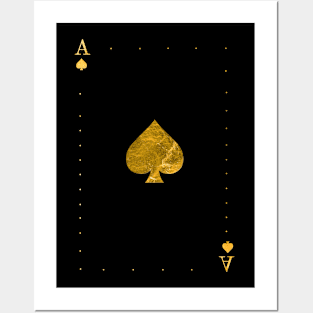 Ace of Spades - Golden cards Posters and Art